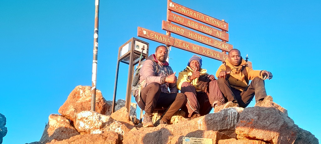 At the Summit of Mount Kenya